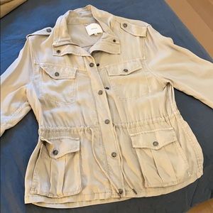 Aritzia Talula tan safari utility jacket size L
